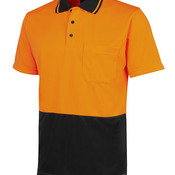 Hi Vis Jacquard Non Cuff Polo